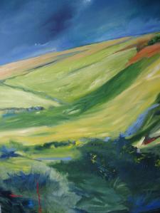 SCOTTISH LANDSCAPE. Oil on canvas, 122 x 92cm. Available for sale