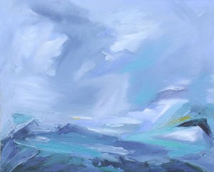 WINTER'S DAY ON GLENSHEE. Oil on canvas, 65 x 81cm. Private collection